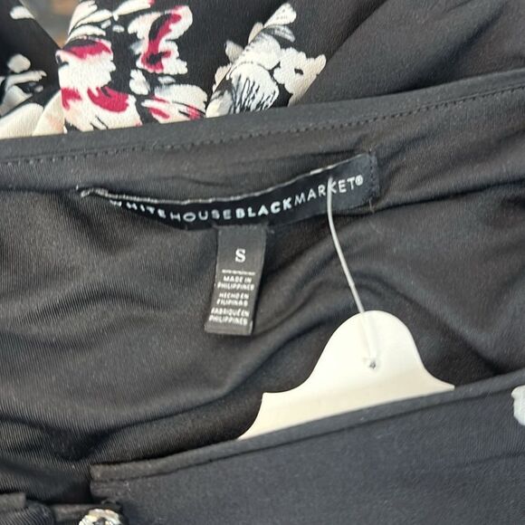 WHBM Black Floral Tunic/Dress Size Small - Picture 12 of 12